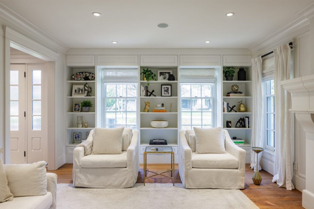 Completed renovation of a bright, comfortable, welcoming family room