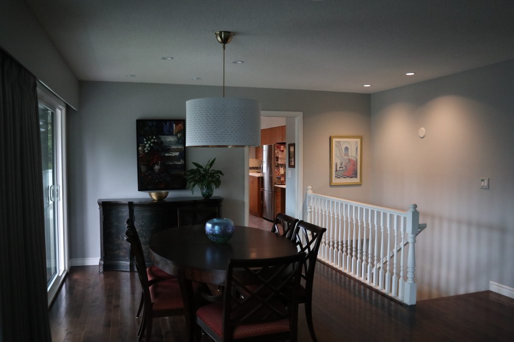 Before of a renovated kitchen greatroom space in the Greater Vancouver Area